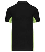 Kariban Flag Poly/Cotton Piqué Polo Shirt - Black/Lime Green