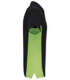Kariban Flag Poly/Cotton Piqué Polo Shirt - Black/Lime Green