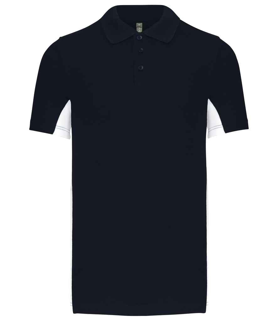 Kariban Flag Poly/Cotton Piqué Polo Shirt - Navy/White