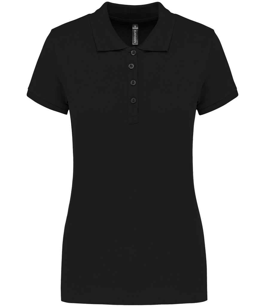 Kariban Ladies Short Sleeve Piqué Polo Shirt - Black