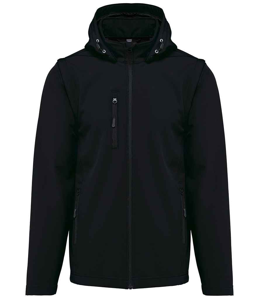 Kariban Unisex Three Layer Hooded Soft Shell Jacket - Black