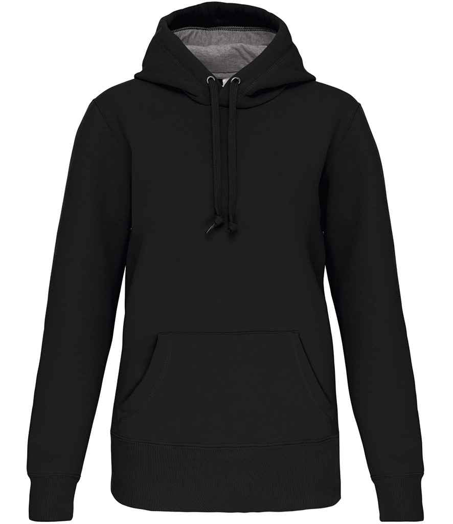 Kariban Heavy Contrast Hoodie - Black