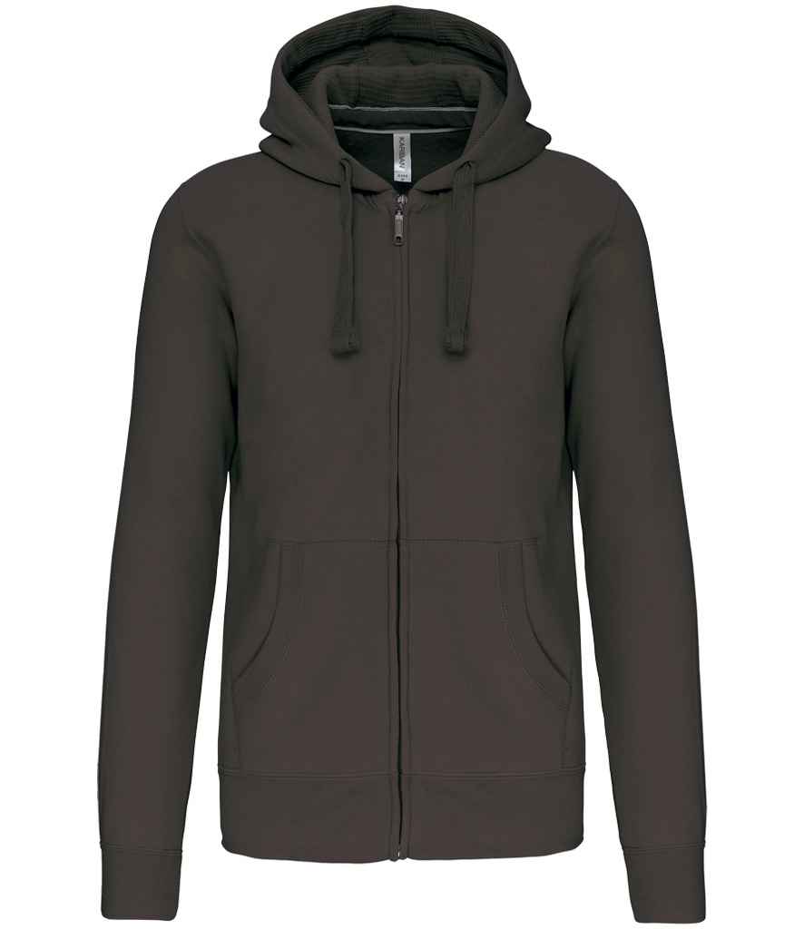 Kariban Full Zip Hooded Sweatshirt - Dark Grey