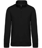 Kariban Zip Neck Sweatshirt - Black