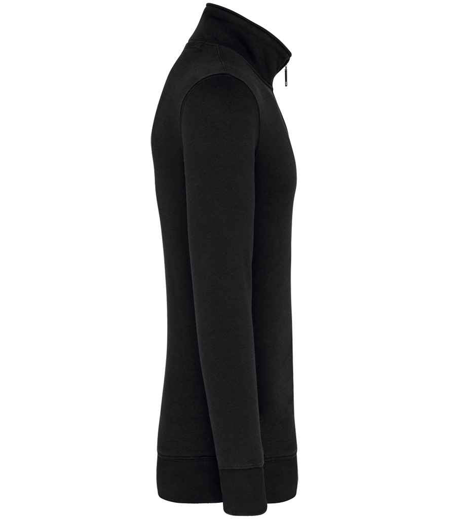 Kariban Zip Neck Sweatshirt - Black