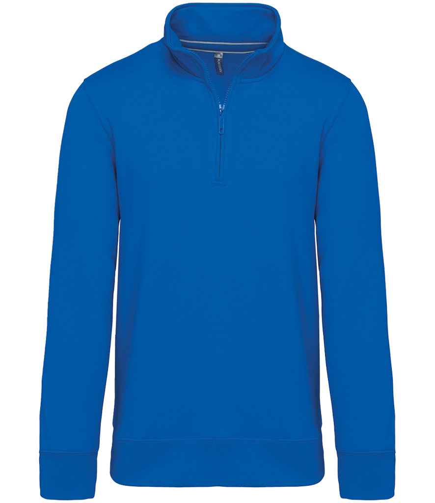 Kariban Zip Neck Sweatshirt - Light Royal Blue