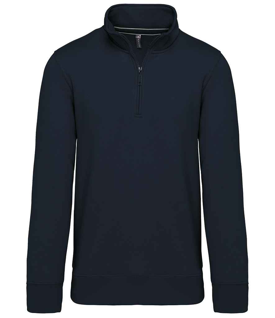 Kariban Zip Neck Sweatshirt - Navy