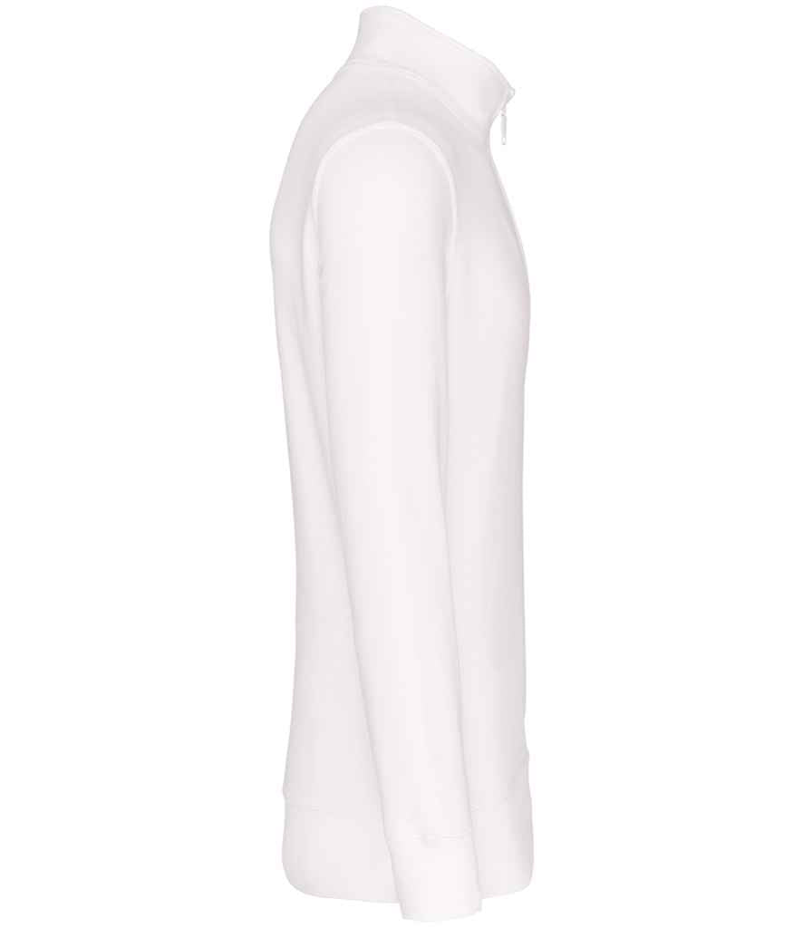 Kariban Zip Neck Sweatshirt - White