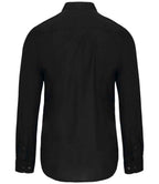 Kariban Long Sleeve Mandarin Collar Shirt - Black