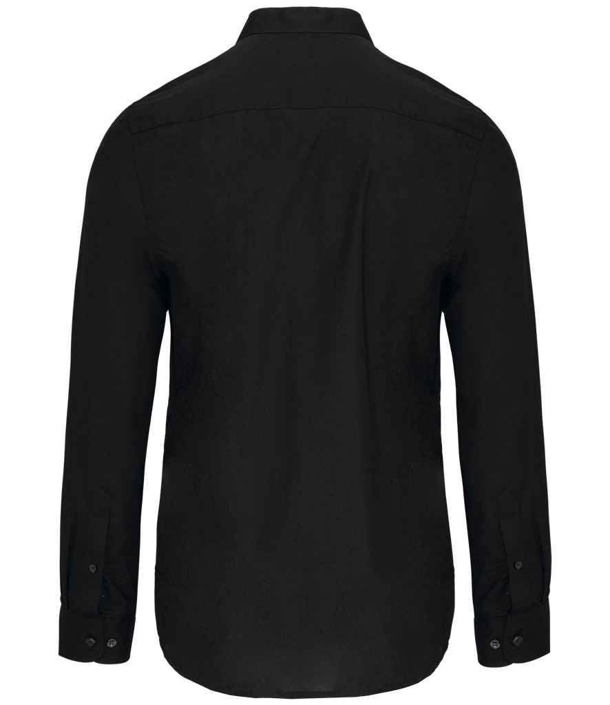 Kariban Long Sleeve Mandarin Collar Shirt - Black