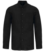 Kariban Long Sleeve Mandarin Collar Shirt - Black