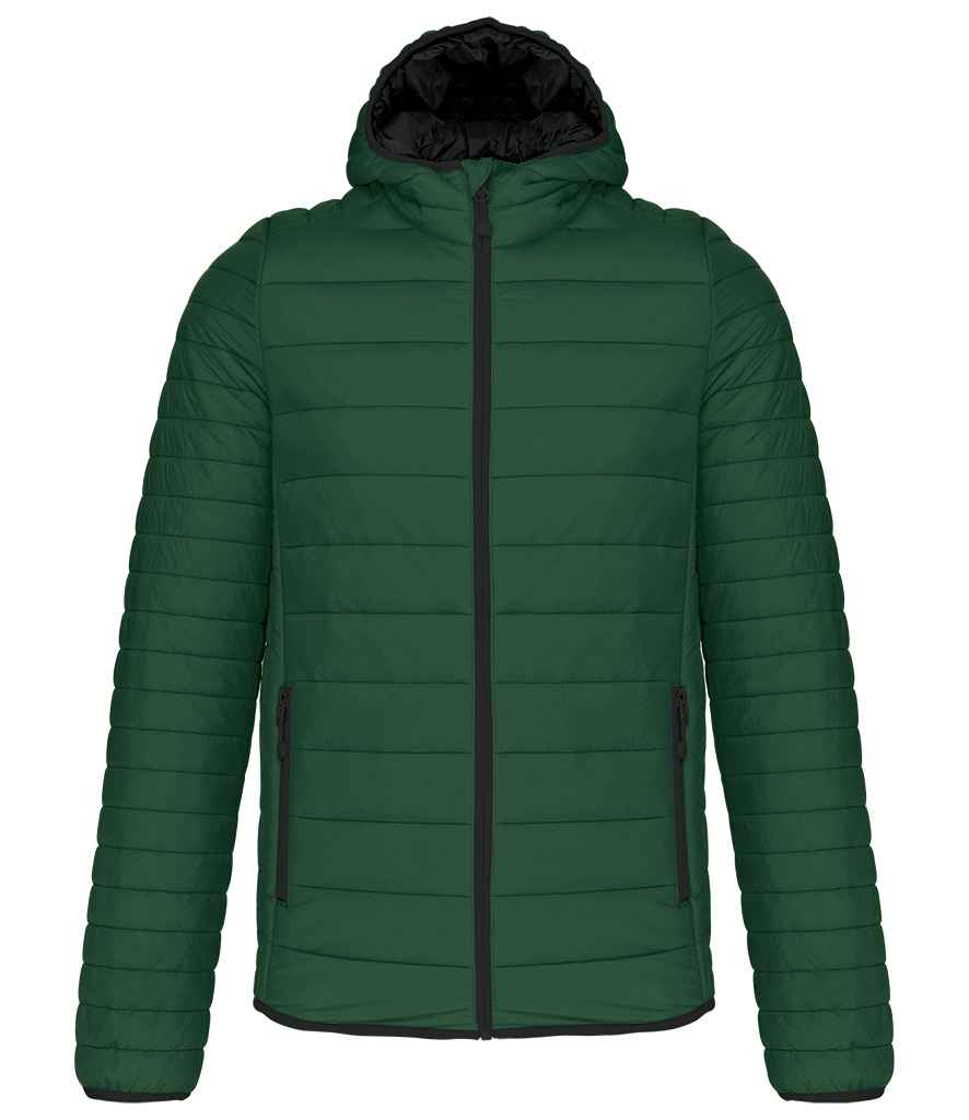 Kariban Lightweight Hooded Padded Jacket - Forest Green