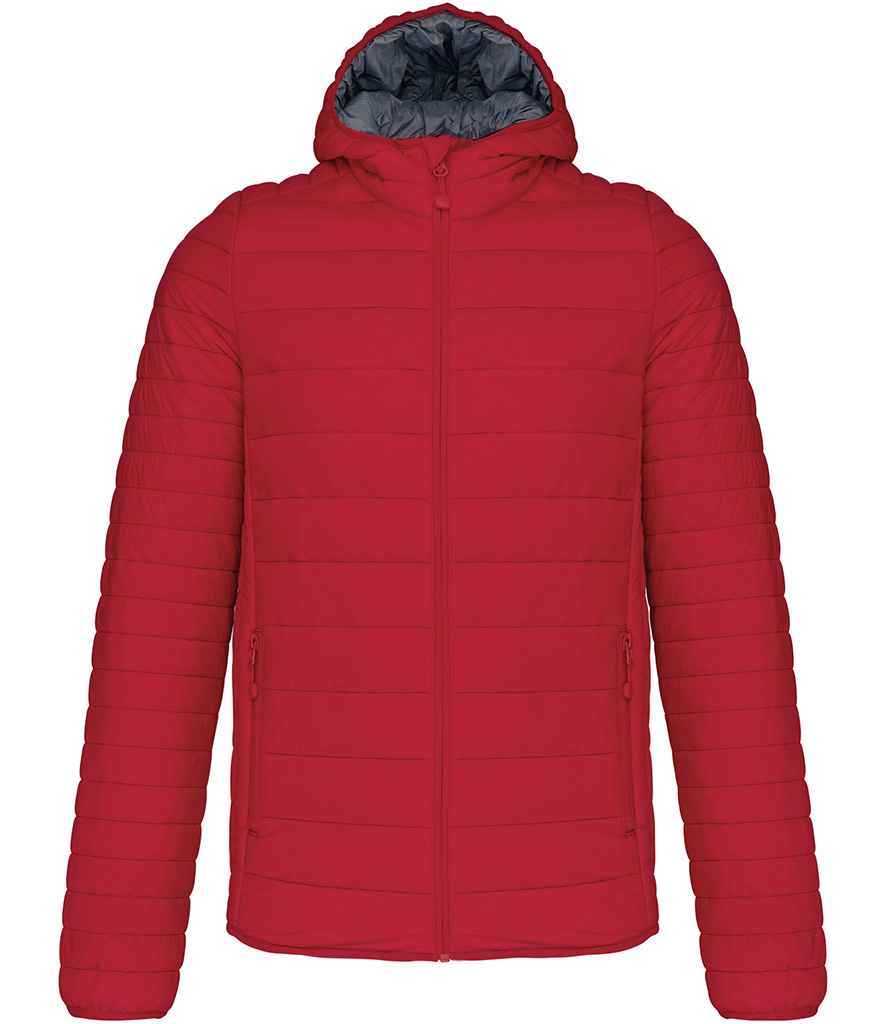 Kariban Lightweight Hooded Padded Jacket - Red