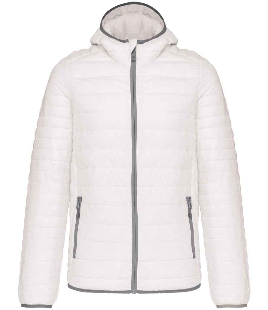 Kariban Lightweight Hooded Padded Jacket - White