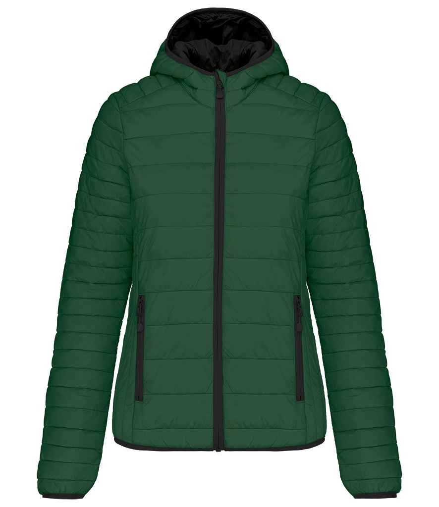 Kariban Ladies Lightweight Hooded Padded Jacket - Forest Green