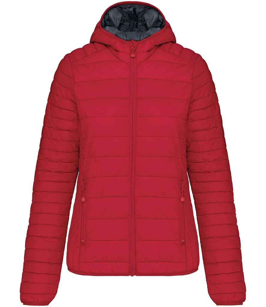Kariban Ladies Lightweight Hooded Padded Jacket - Red