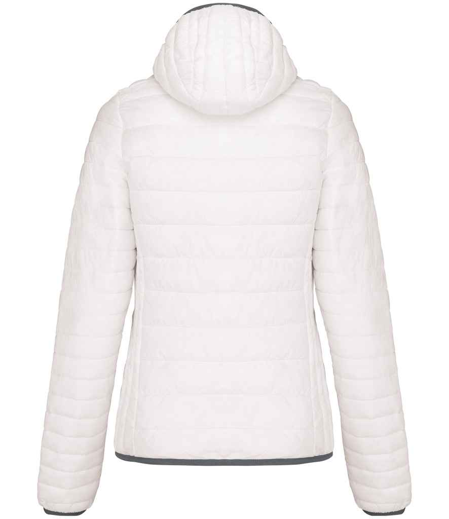 Kariban Ladies Lightweight Hooded Padded Jacket - White
