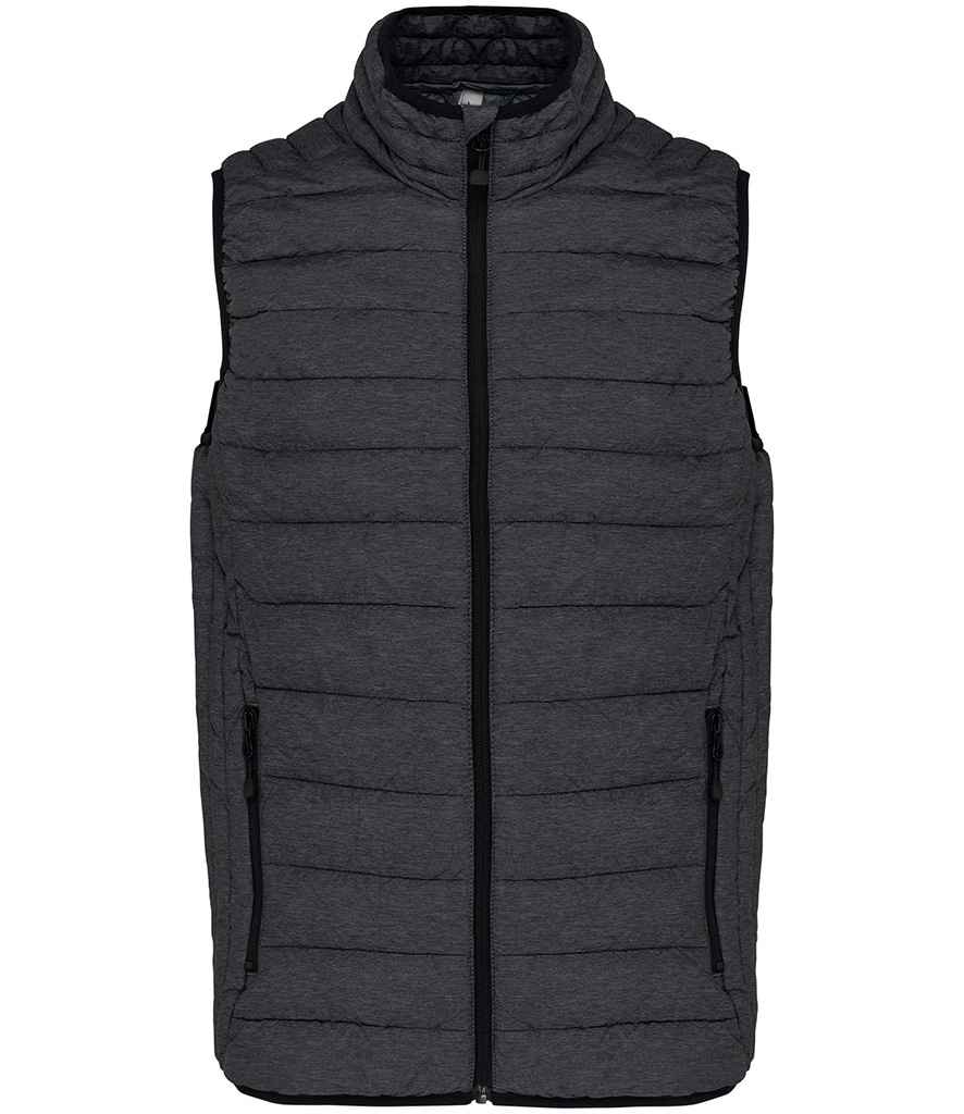 Kariban Lightweight Padded Bodywarmer - Marl Dark Grey