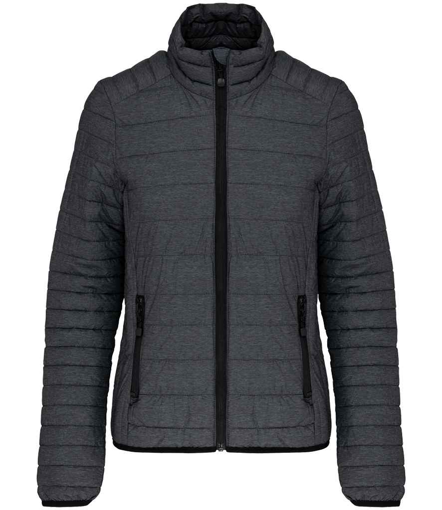 Kariban Ladies Lightweight Padded Jacket - Marl Dark Grey