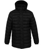 Kariban Lightweight Long Padded Parka Jacket - Black