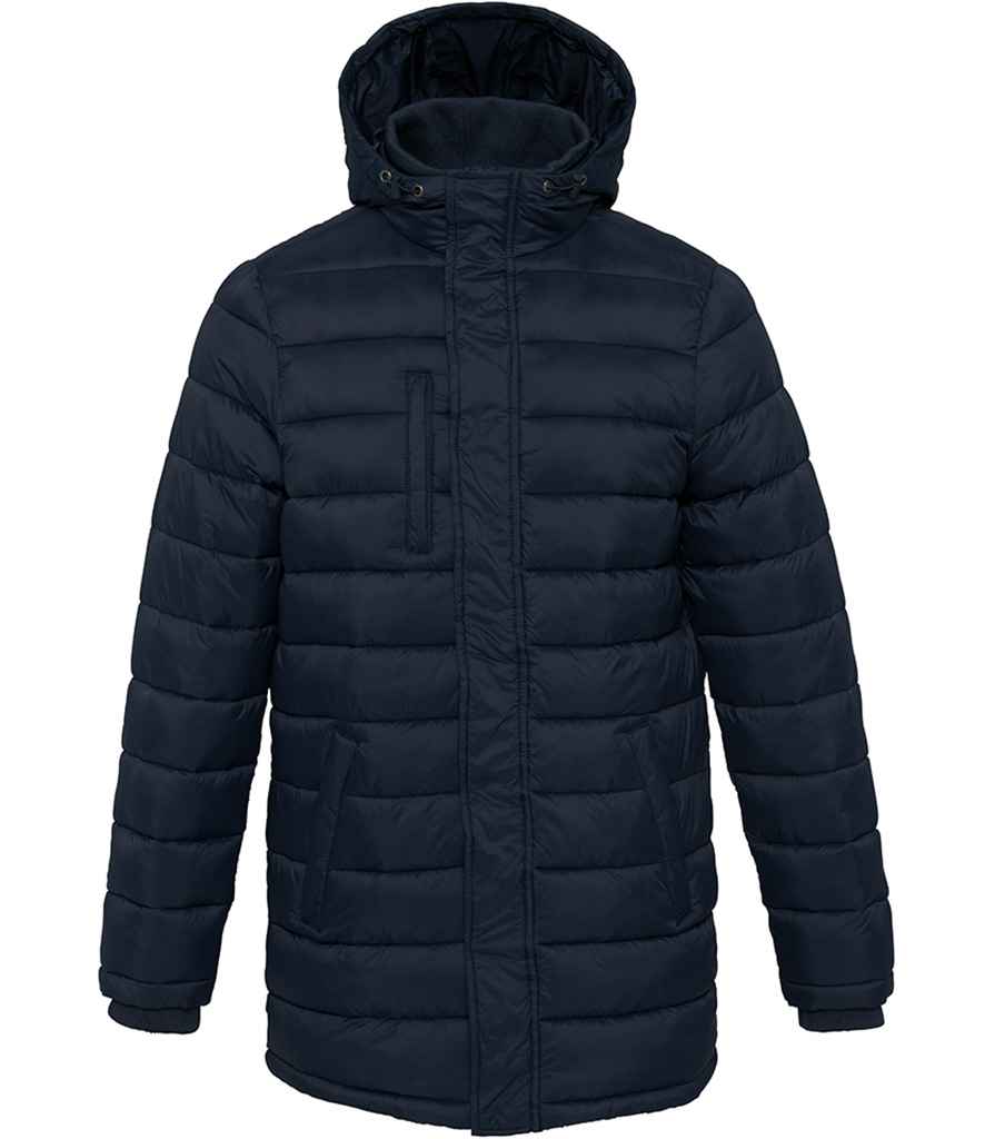Kariban Lightweight Long Padded Parka Jacket - Navy