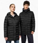 Kariban Ladies Lightweight Long Padded Parka Jacket - Black