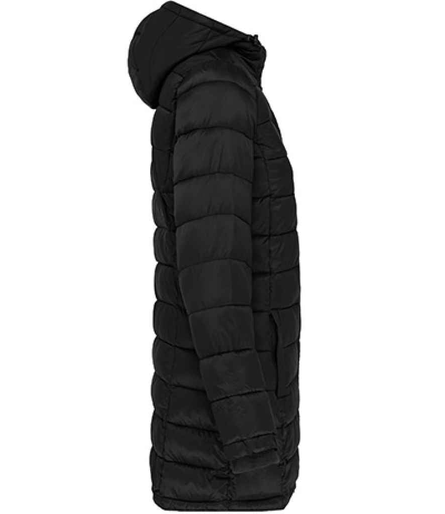 Kariban Ladies Lightweight Long Padded Parka Jacket - Black