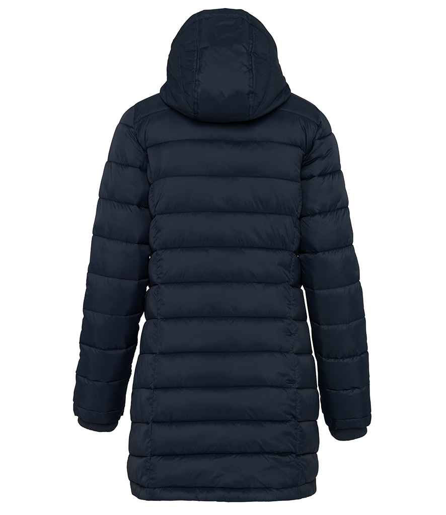 Kariban Ladies Lightweight Long Padded Parka Jacket - Navy