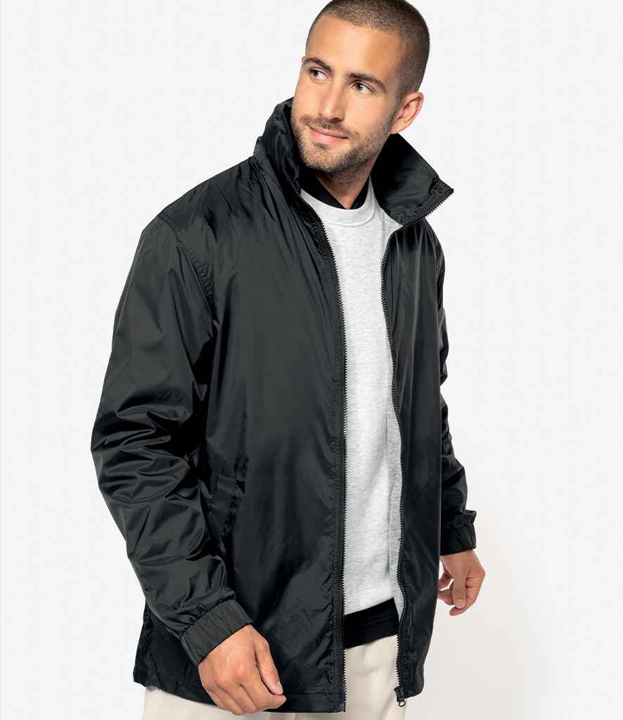 Kariban Lined Windbreaker Jacket - Black