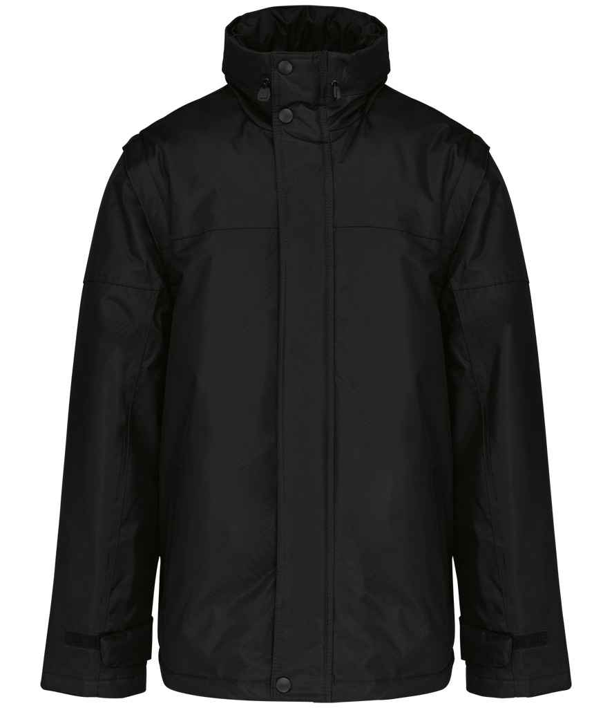 Kariban Factory Zip Off Sleeve Jacket - Black/Black
