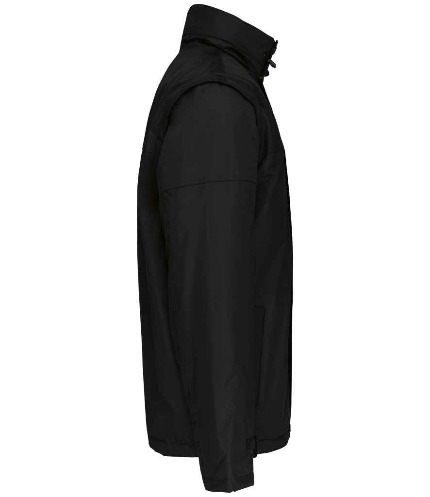 Kariban Factory Zip Off Sleeve Jacket - Black/Black