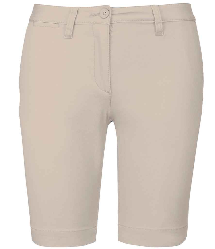 Kariban Ladies Chino Bermuda Shorts - Beige