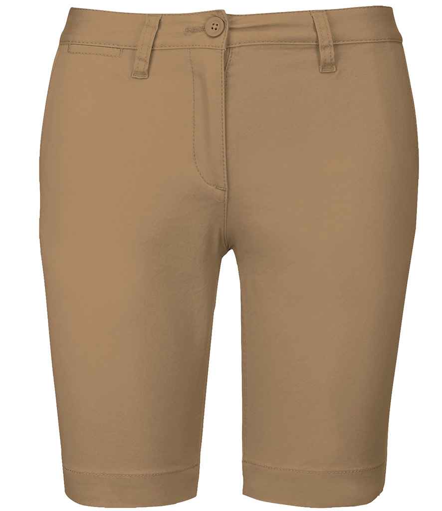 Kariban Ladies Chino Bermuda Shorts - Camel