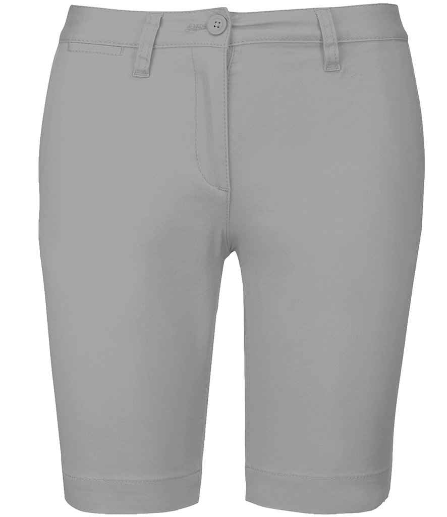 Kariban Ladies Chino Bermuda Shorts - Fine Grey