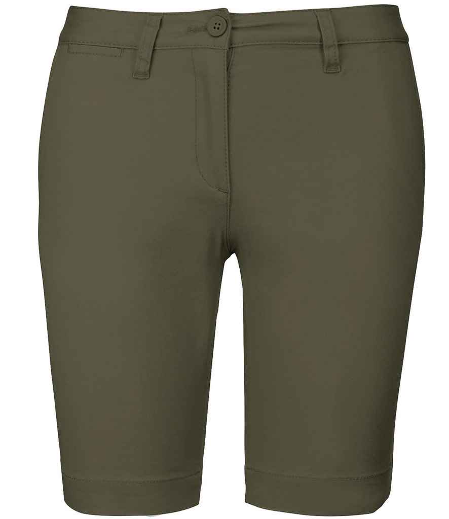 Kariban Ladies Chino Bermuda Shorts - Light Khaki