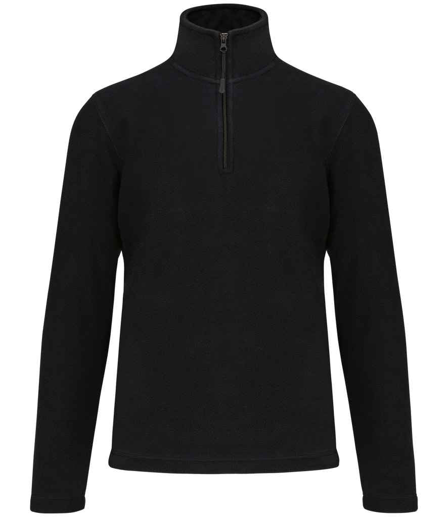 Kariban Enzo Zip Neck Micro Fleece - Black