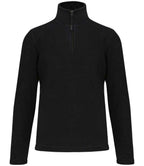 Kariban Enzo Zip Neck Micro Fleece - Black