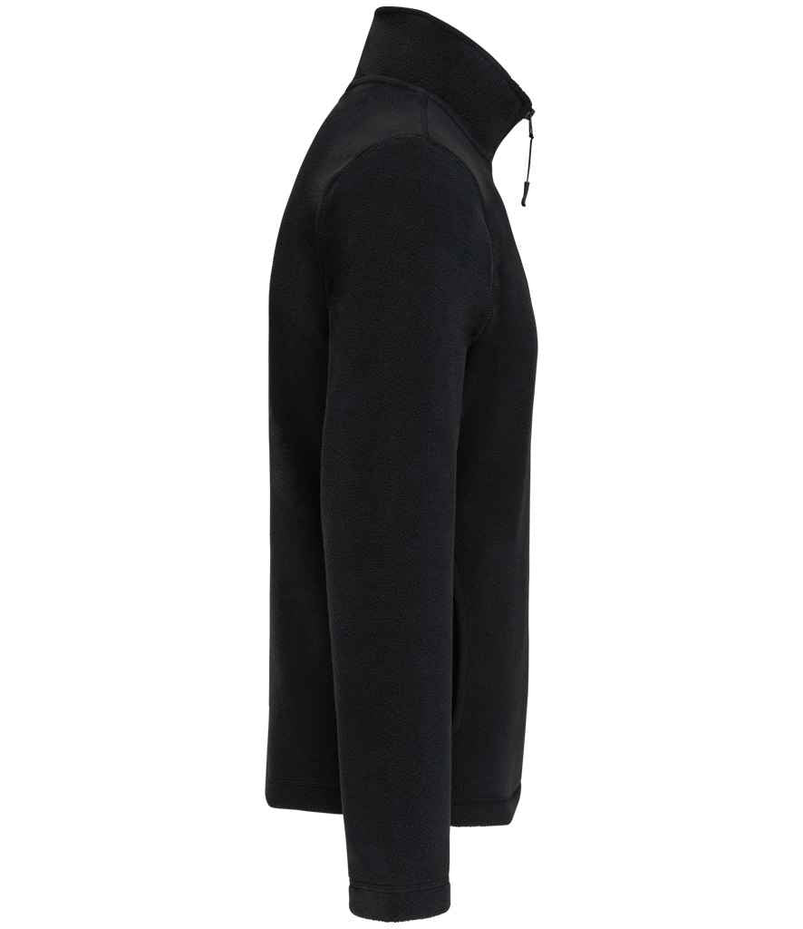 Kariban Enzo Zip Neck Micro Fleece - Black
