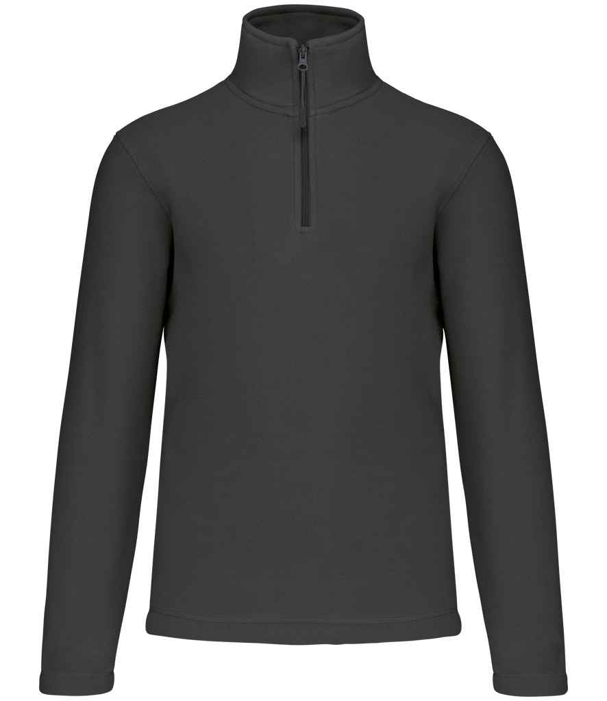 Kariban Enzo Zip Neck Micro Fleece - Dark Grey