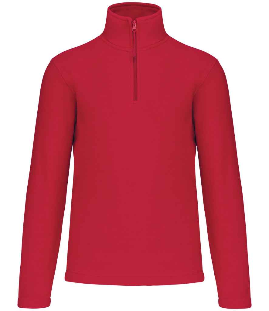 Kariban Enzo Zip Neck Micro Fleece - Red