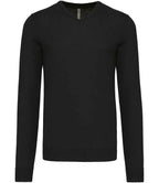 Kariban Cotton Acrylic V Neck Sweater - Black