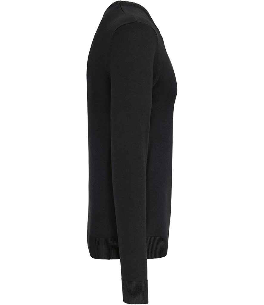 Kariban Cotton Acrylic V Neck Sweater - Black