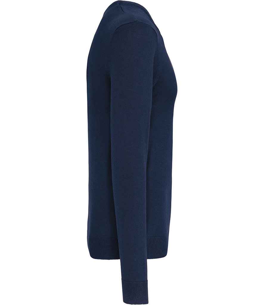 Kariban Cotton Acrylic V Neck Sweater - Navy