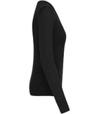 Kariban Ladies Cotton Acrylic V Neck Sweater - Black