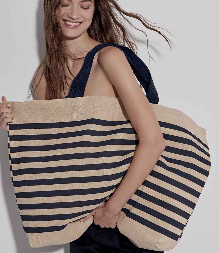 Kimood Large Juco Bag - Natural/Navy