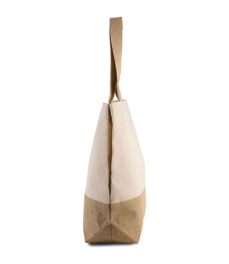 Kimood Canvas & Jute Shopper - Natural/Natural