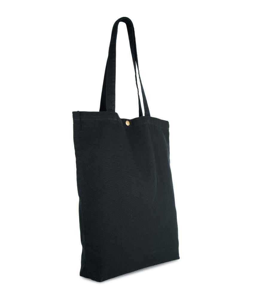 Kimood Washed Cotton Tote Bag - Washed Black