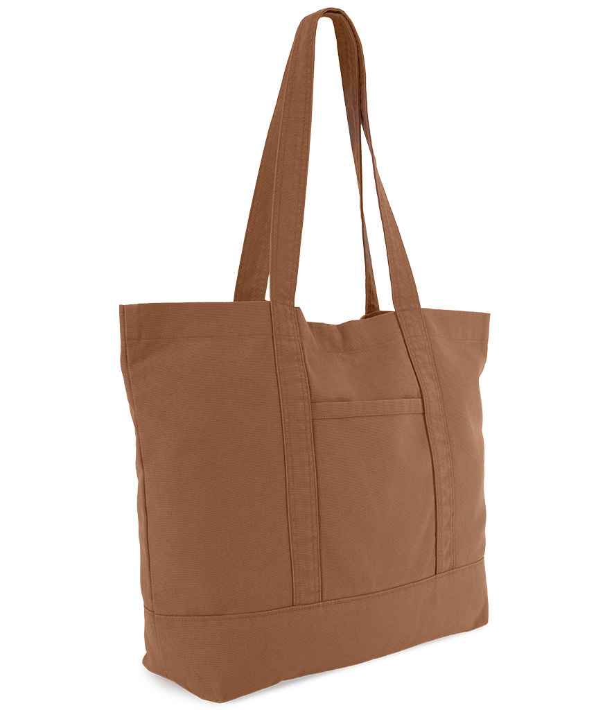 Kimood Washed Cotton Shopper Bag - Washed Cinnamon