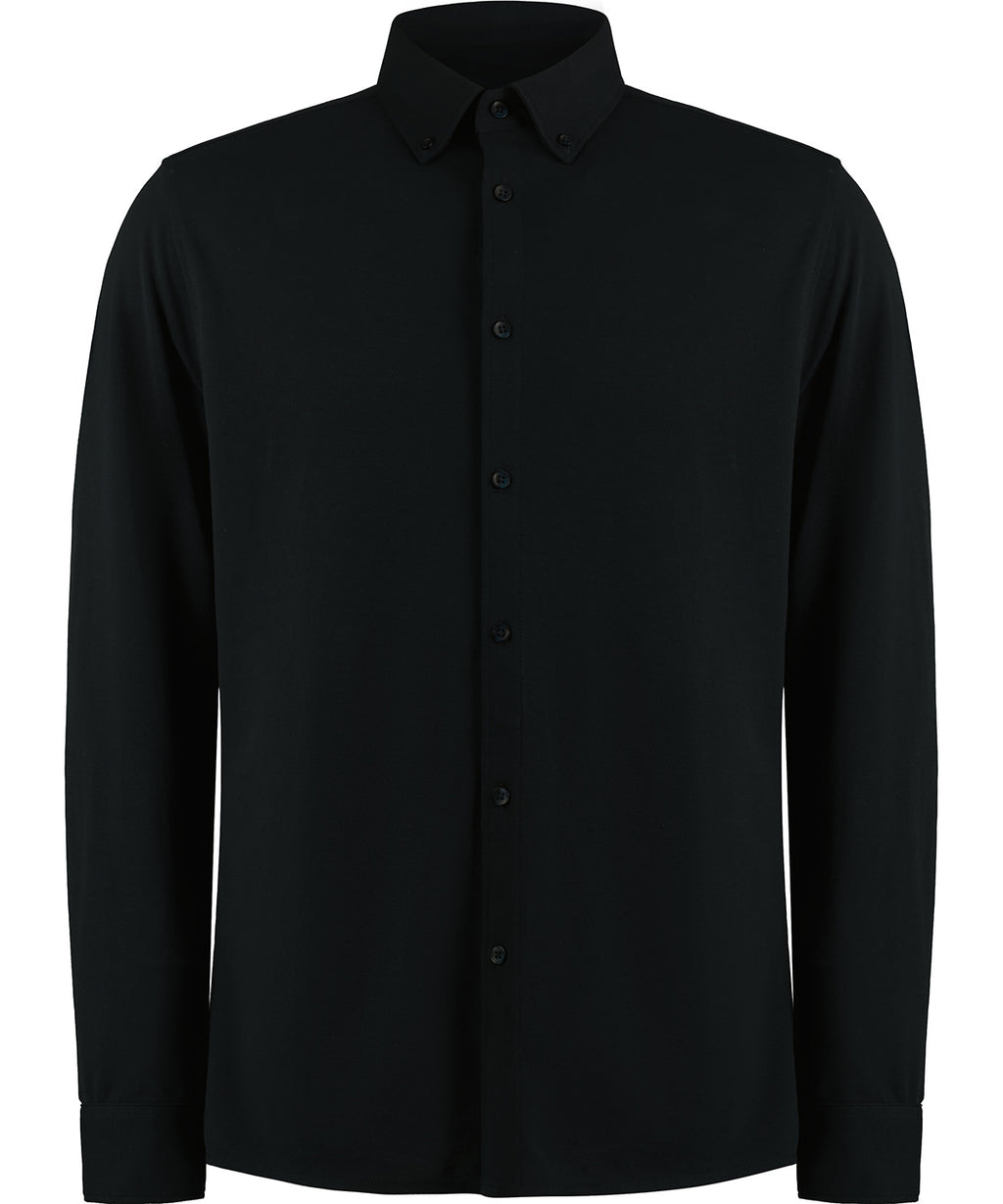 Long sleeve Superwash® 60° piqué shirt (tailored fit)