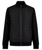 Regular fit quilted full-zip sweatshirt